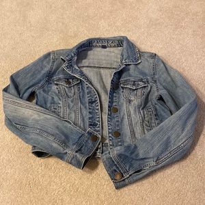 american eagle cropped jean denim jacket